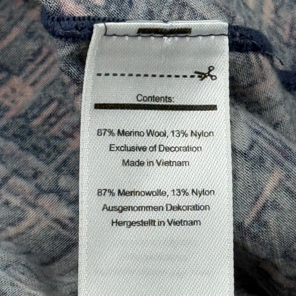 Smartwool Merino 150 Tank Top Womens Small Blue Geometric Racerback Activewear - Picture 5 of 8
